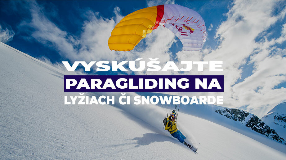 Vyskúšajte paragliding na lyžiach či snowboarde Vyskúšajte paragliding na lyžiach či snowboarde