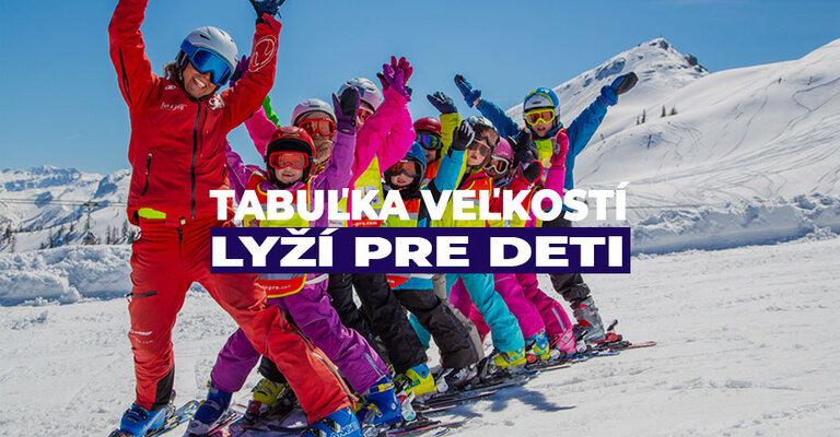 Tabuľka veľkostí lyží pre deti