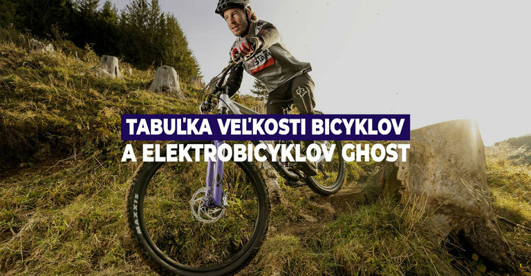 Tabuľka veľkosti bicyklov a elektrobicyklov značky Ghost