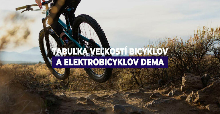 Tabuľka veľkostí bicyklov a elektrobicyklov Dema
