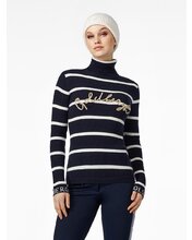 Sveter Goldbergh Mimi Long Sleeve Knit Sweater Breton Stripe Blue/Cream XS