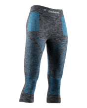 Dámske termo legíny X-Bionic Energy Accumulator 4.0 Melange Pants 3/4 WMN Dark Melange/Water Green L