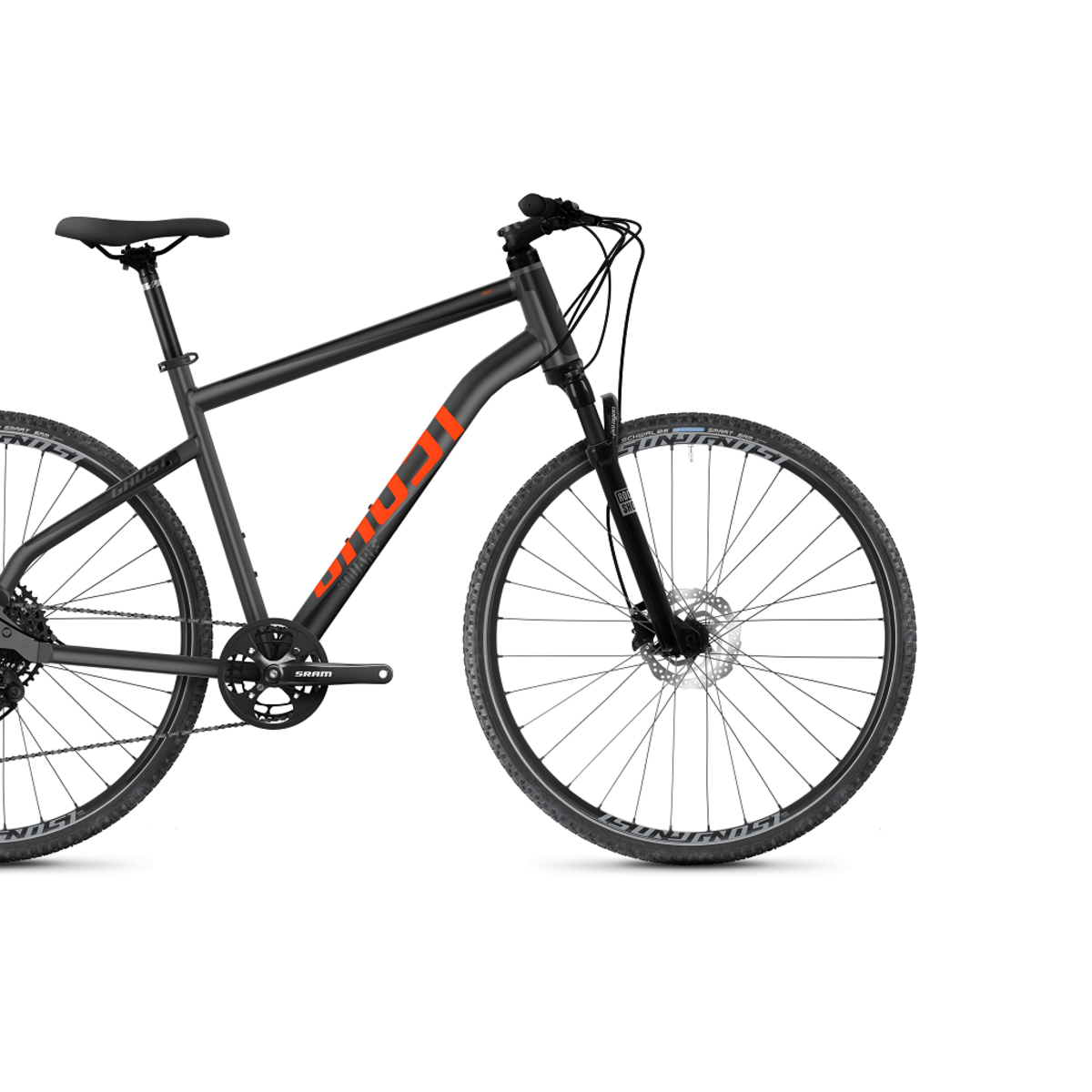 Bicykel Ghost Square Cross Essential Dark Silver Midnight Black Lava Orange 2022 Najsport.sk