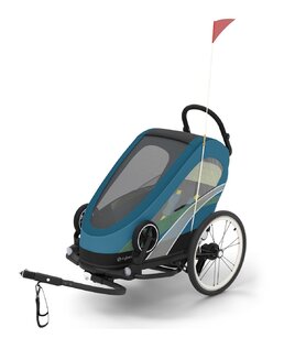 Cyklistický vozík Cybex Zeno Bike One Black Maliblue/Mid Turquoise