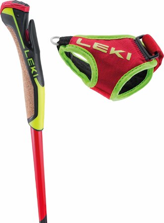 Bežecké palice Leki PRC 750 Bright Red/Neon Yellow/Black