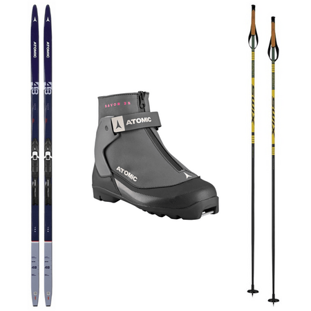 Bežecký set na klasiku Atomic Savor 48 Skintec + Atomic Savor 35 W + Swix Infinity