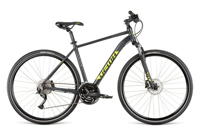 Bicykel Dema Aveiro 7 dark grey-neon 2020