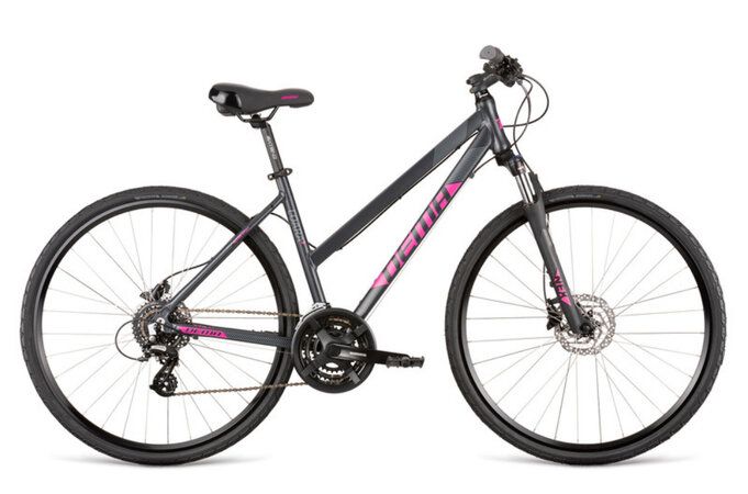 Bicykel Dema LOARA 5 dark grey-pink 2020