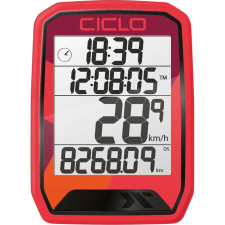 Cyklopočítač CicloSport Protos 213 červený Cyklopočítač CicloSport Protos 213 červený
