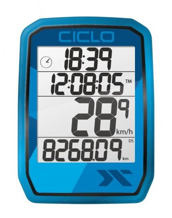 Cyklopočítač CicloSport Protos 205 bezdrôtový modrý