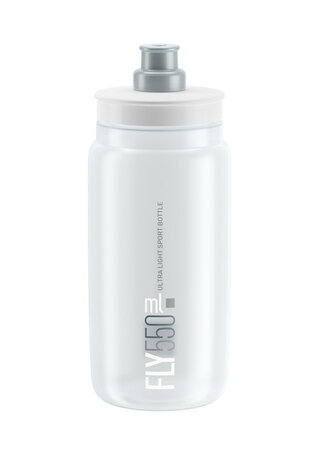 Fľaša Elite Fly transparentná/šedé logo 550 ml