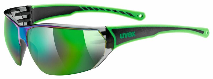 Okuliare Uvex Sportstyle 204 black green/mirror green S3