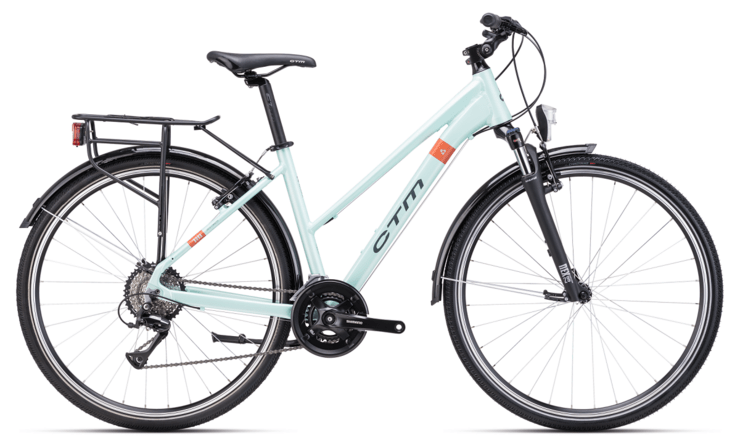 Bicykel CTM Bora 1.0 Trek Matná Svetlotyrkysová Perleť / Sivá 2025