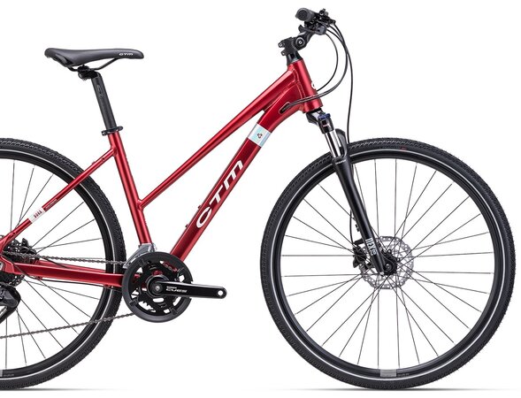 Bicykel CTM Bora 2.0 Matná Tmavočervená Perleť / Hologram 2025