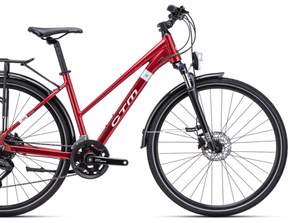 Bicykel CTM Bora 2.0 Trek Matná Tmavočervená Perleť / Hologram 2025