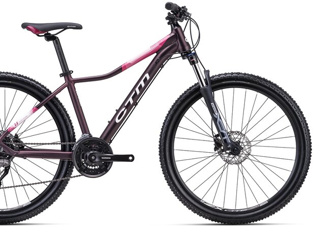 Bicykel CTM Charisma 3.0 Matná Tmavoružová Perleť / Biela 2023