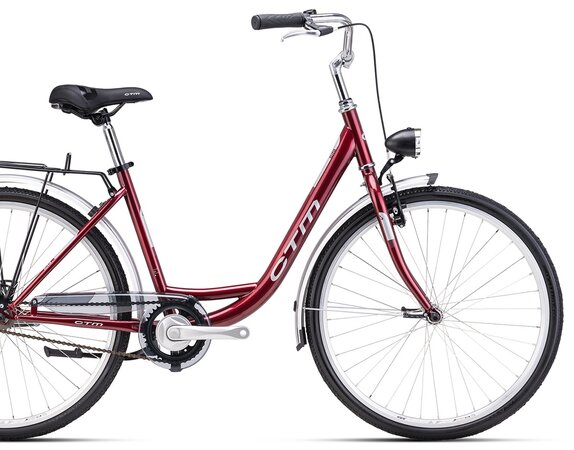 Bicykel CTM Olivia 1.0 Bordová Perleť / Strieborná 2025