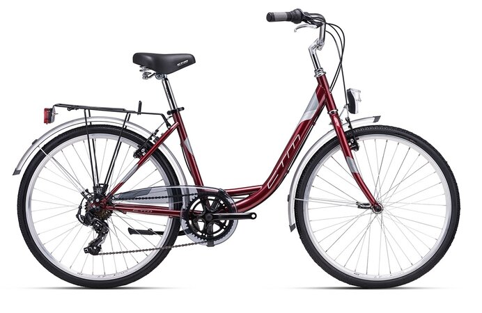 Bicykel CTM Olivia 2.0 Burgundy Pearl/Silver 2022
