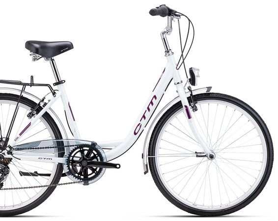 Bicykel CTM Olivia 2.0 Bielofialová Perleť / Tmavá Fialová 2024