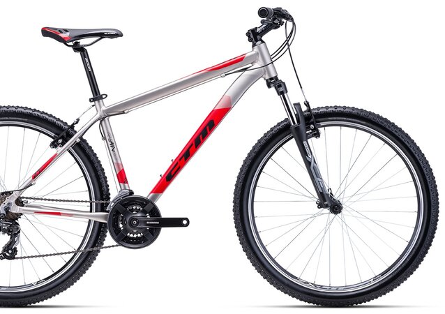 Bicykel CTM Rein 1.0 Matná Sivá / Červená 2022