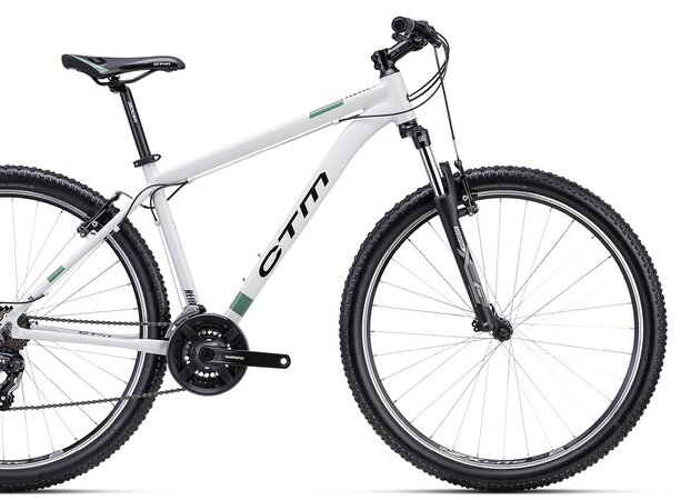 Bicykel CTM Rein Betónová Biela / Tmavozelená 2023