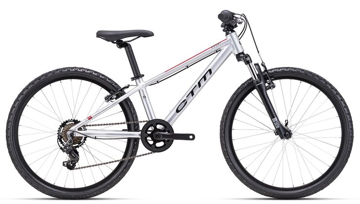 Bicykel CTM Rocky 2.0 Matná Strieborná / Tmavočervená 2025