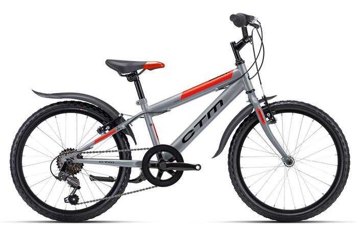 Bicykel CTM Scooby 1.0 Matná Šedá / Neónová Červená 2024