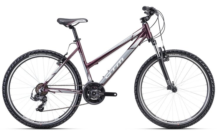 Bicykel CTM Suzzy 1.0 Tmavoružová Perleť / Sivá 2024