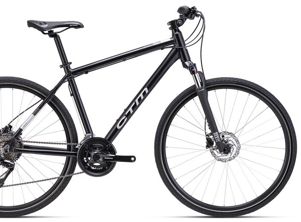 Bicykel CTM Tranz Matná Čierna / Lesklá Strieborná 2025