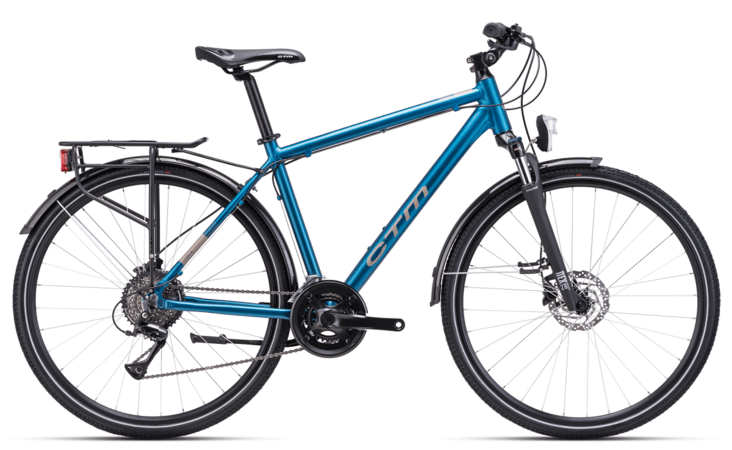 Bicykel CTM Tranz Trek Matná Hlbokomodrá / Sivohnedá 2025