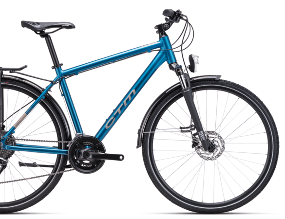 Bicykel CTM Tranz Trek Matná Hlbokomodrá / Sivohnedá 2025