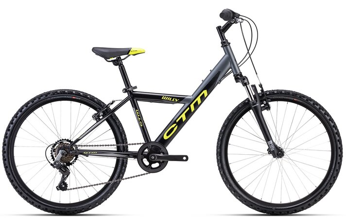 Bicykel CTM Willy Matná Čierna / Limetková 2024