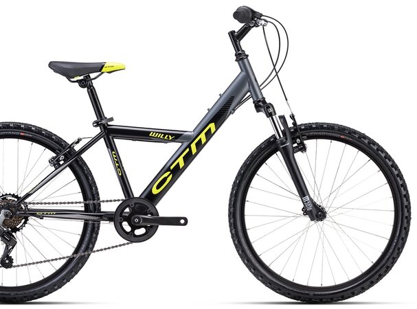 Bicykel CTM Willy Matná Čierna / Limetková 2024
