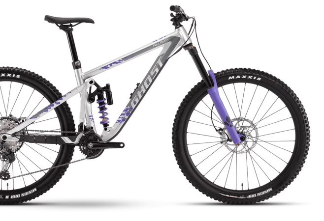 Bicykel Ghost Riot Enduro Full Party Silver/Electric Purple 2022