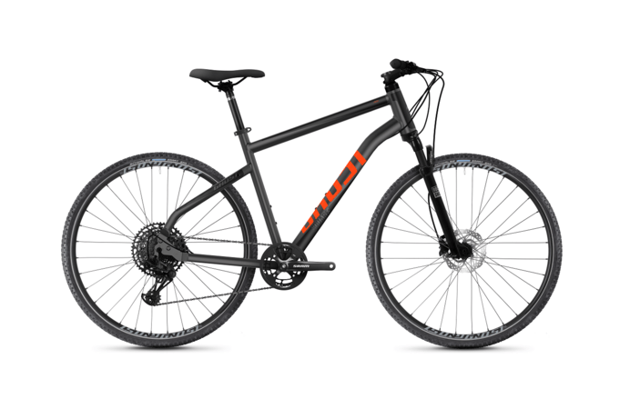 Bicykel Ghost Square Cross Essential Dark Silver/Midnight Black/Lava Orange 2022