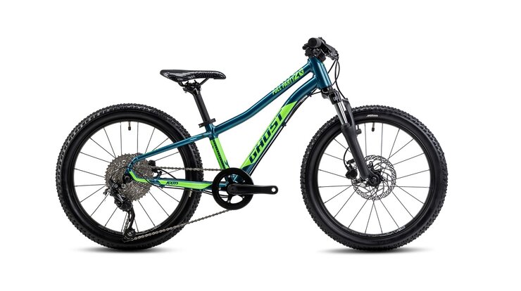 Bicykel Ghost Kato 20 Full Party Dirty Blue/Lime Gloss 2024