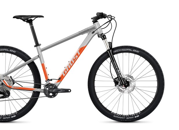 Bicykel Ghost Kato Advanced Light Grey/Dark Orange Gloss 2022