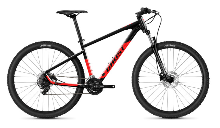 Bicykel Ghost Kato Base 27.5 Black/Red Gloss 2022