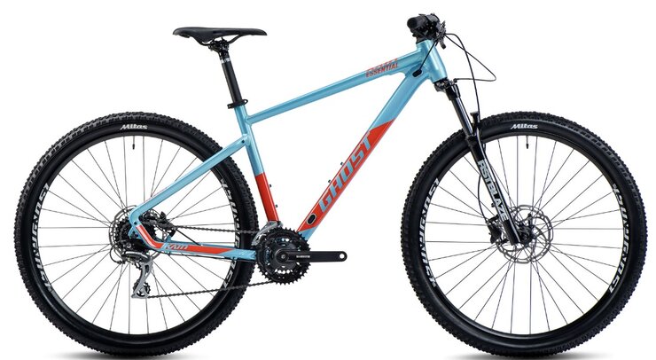 Bicykel Ghost Kato Essential 29 Light Blue Pearl/Orange Gloss 2024