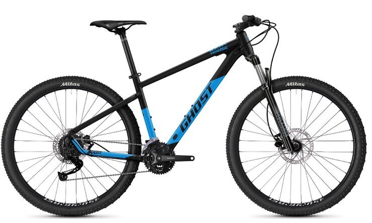 Bicykel Ghost Kato Universal 27.5 Black/Bright Blue Gloss 2024