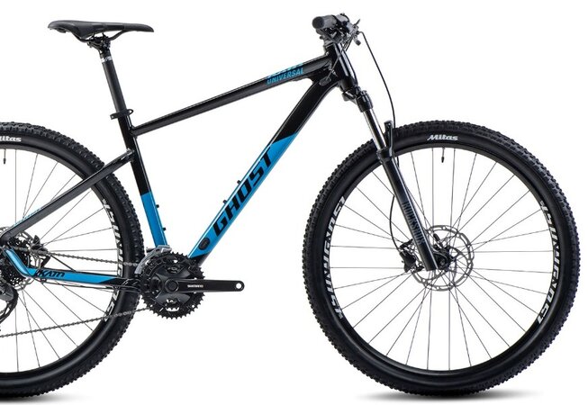 Bicykel Ghost Kato Universal Black/Bright Blue Gloss 2024