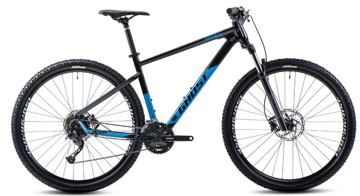 Bicykel Ghost Kato Universal Black/Bright Blue Gloss 2024
