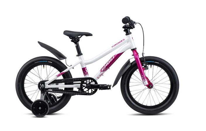 Bicykel Ghost Powerkid 16 Pearl White/Candy Magenta Gloss 2024