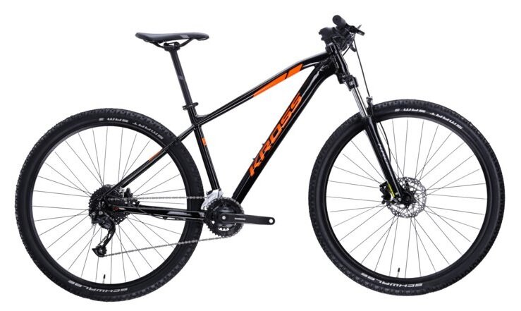 Bicykel Kross Level 1.0 Black/Orange Glossy 2022