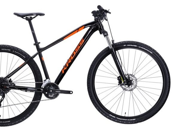 Bicykel Kross Level 1.0 Black/Orange Glossy 2022