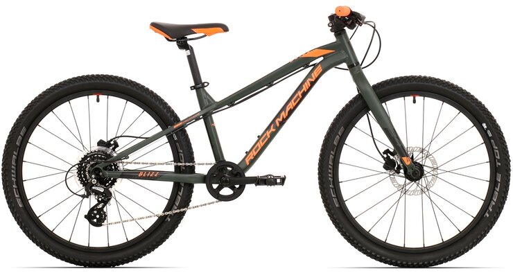 Bicykel Rock Machine Blizz 24 HD Matte Khaki/Neon Orange/Black 2022