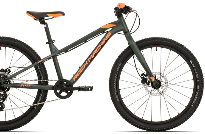 Bicykel Rock Machine Blizz 24 HD Matte Khaki/Neon Orange/Black 2022