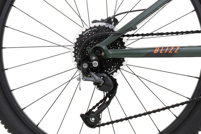 Bicykel Rock Machine Blizz HD Matte Khaki/Neon Orange/Black 2022