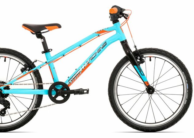 Bicykel Rock Machine Thunder 20 VB Gloss Neon Cyan/Black/Orange 2022