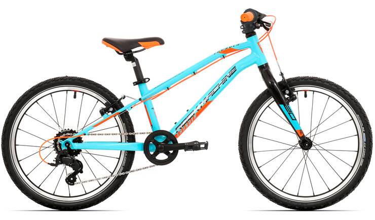 Bicykel Rock Machine Thunder 20 VB Gloss Neon Cyan/Black/Orange 2022